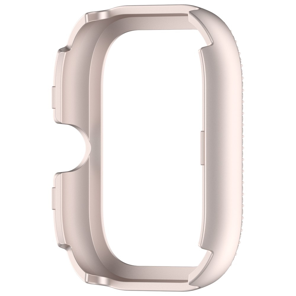 Decory plastové nasadzovacie puzdro s kamienkami na Xiaomi Redmi Watch 5 - béžové