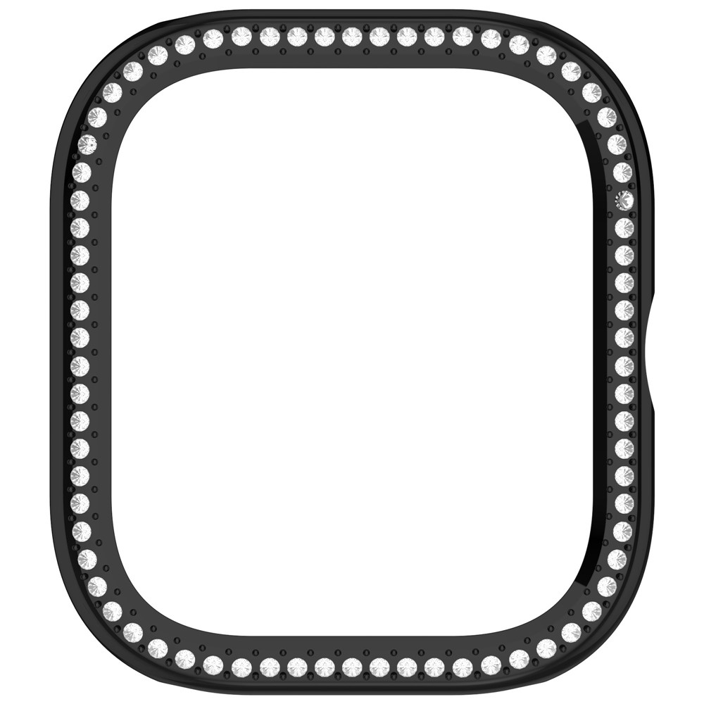 Decory plastové nasadzovacie puzdro s kamienkami na Xiaomi Redmi Watch 5 - čierne