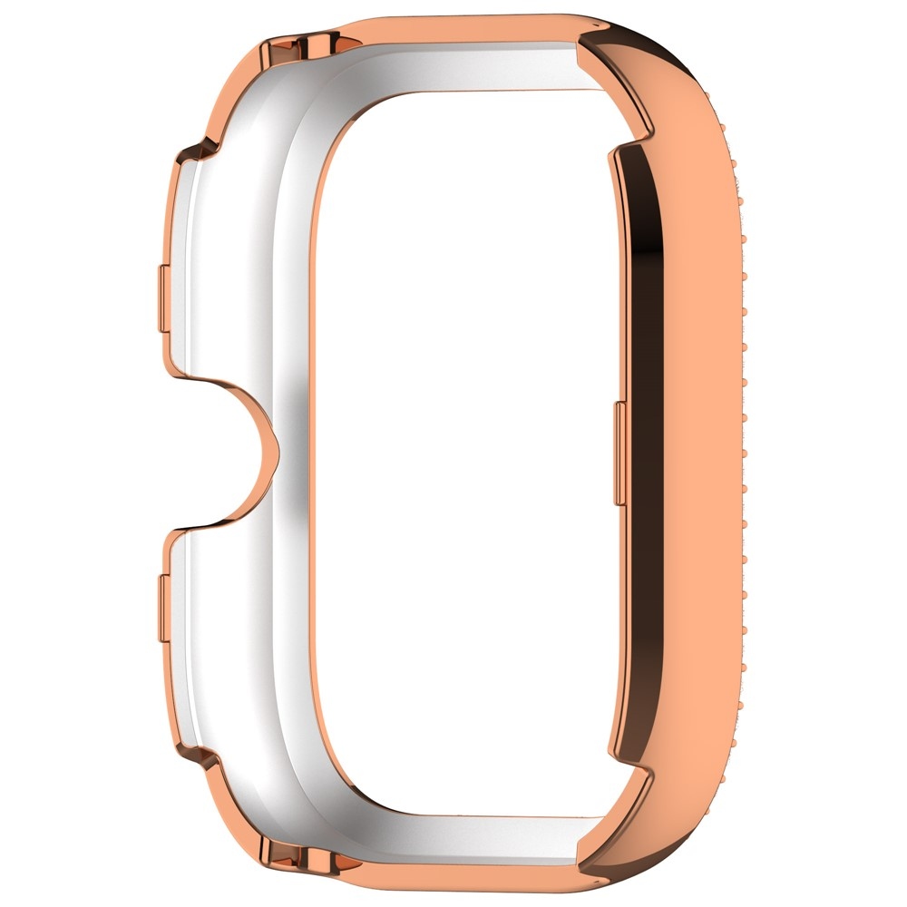 Decory plastové nasadzovacie puzdro s kamienkami na Xiaomi Redmi Watch 5 - ružovozlaté