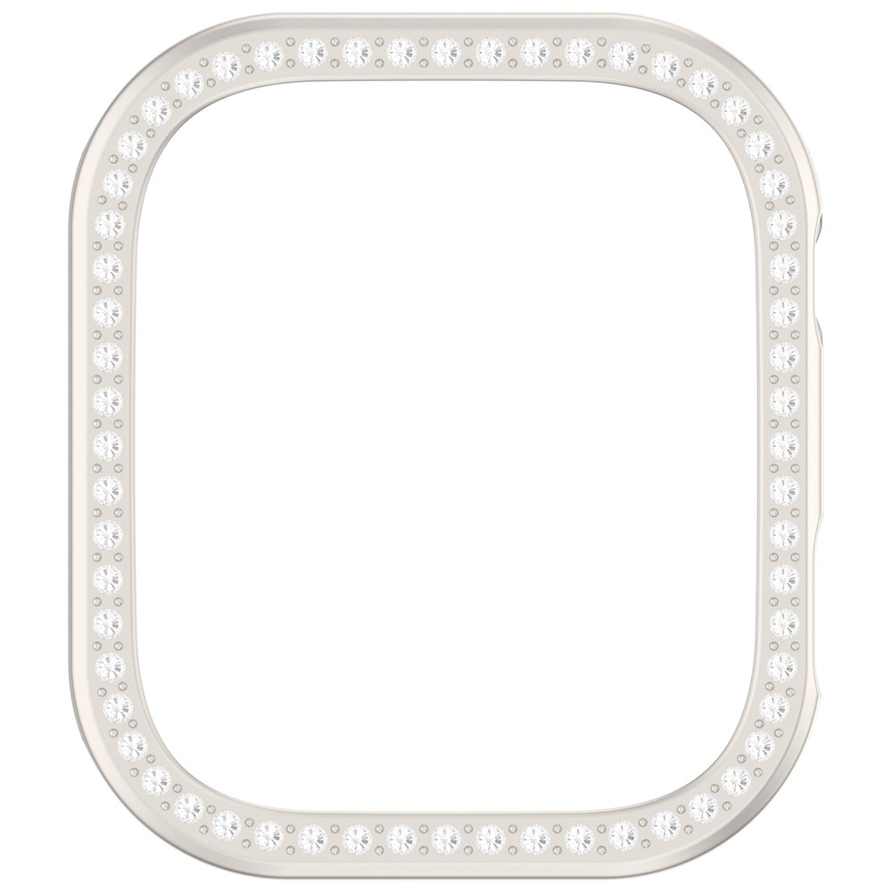 Decory plastové nasadzovacie puzdro s kamienkami na Xiaomi Redmi Watch 6 - béžové