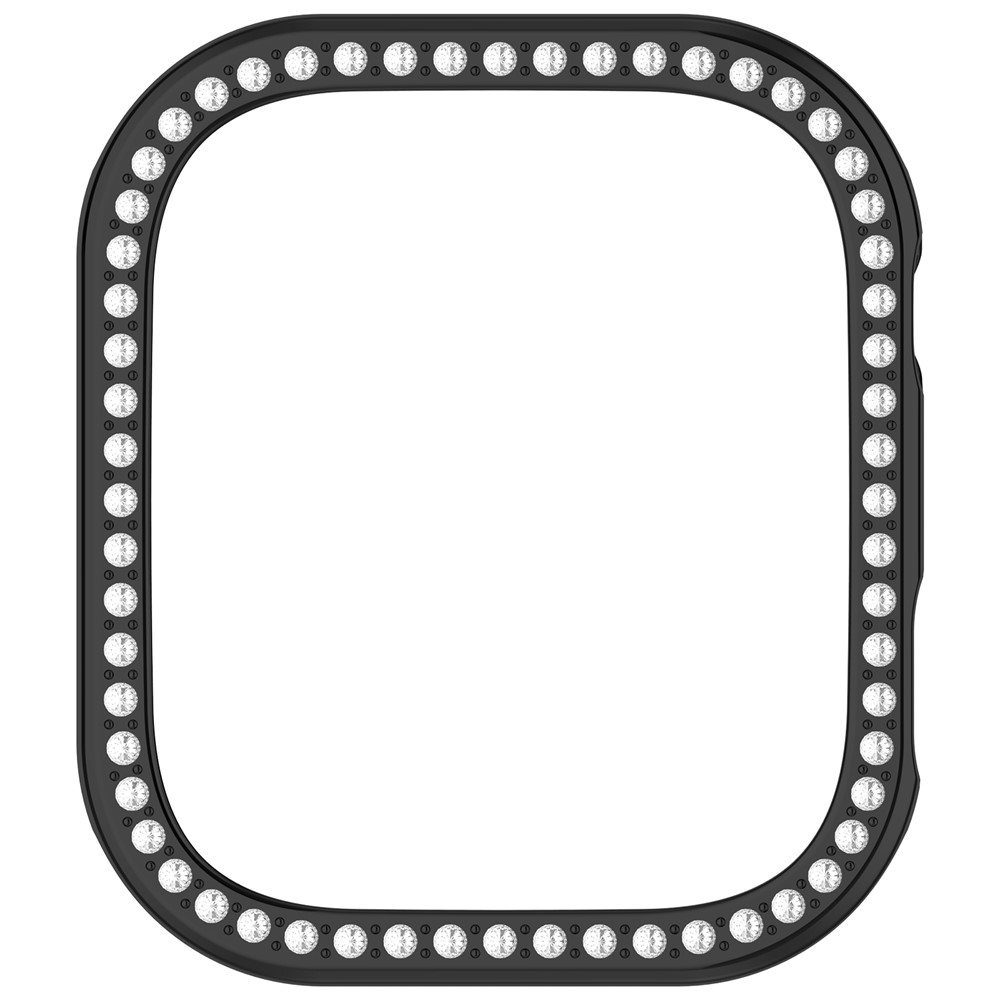 Decory plastové nasadzovacie puzdro s kamienkami na Xiaomi Redmi Watch 6 - čierne