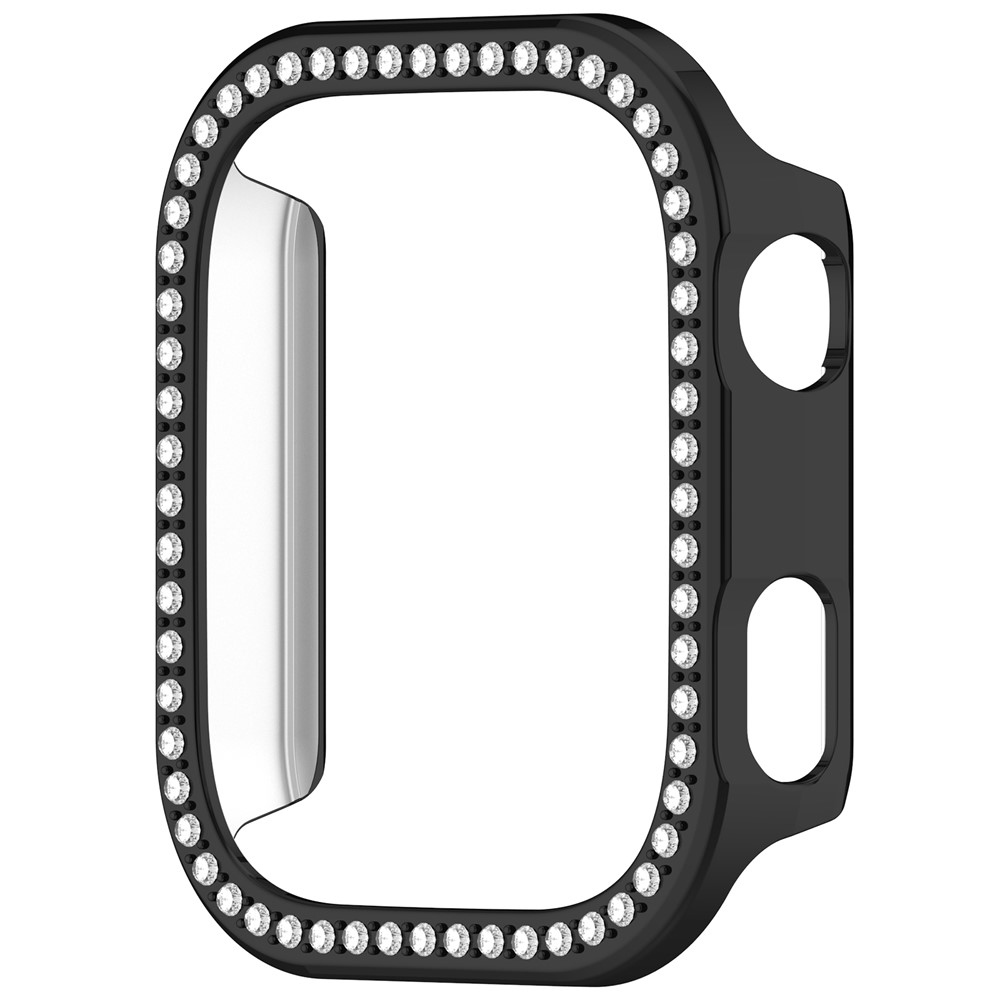 Decory plastové nasadzovacie puzdro s kamienkami na Xiaomi Redmi Watch 6 - čierne