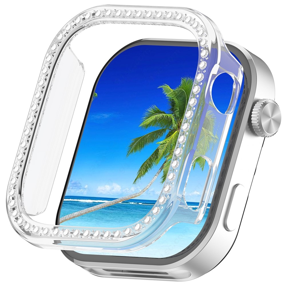 Decory plastové nasadzovacie puzdro s kamienkami na Xiaomi Redmi Watch 6 - priehľadné