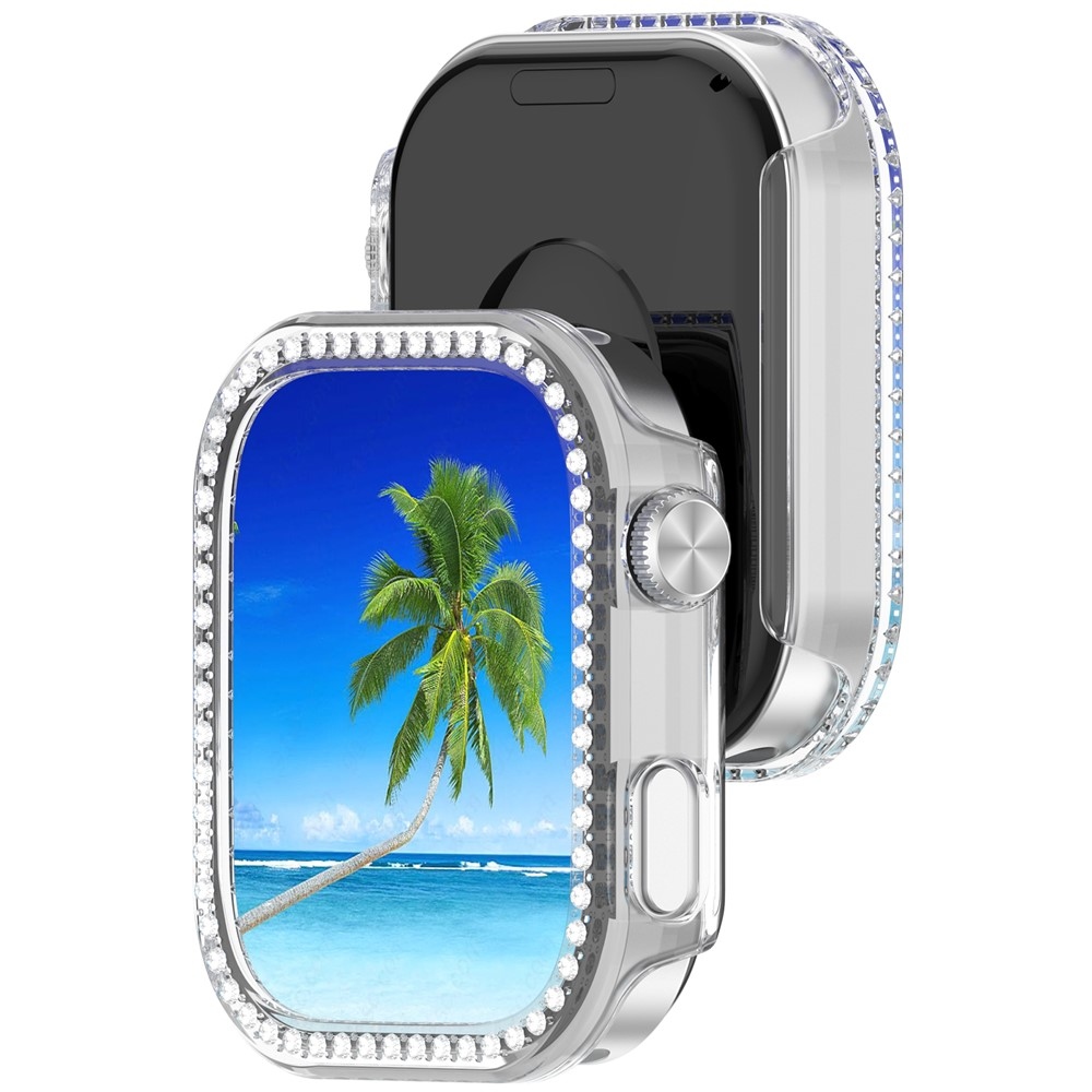 Decory plastové nasadzovacie puzdro s kamienkami na Xiaomi Redmi Watch 6 - priehľadné
