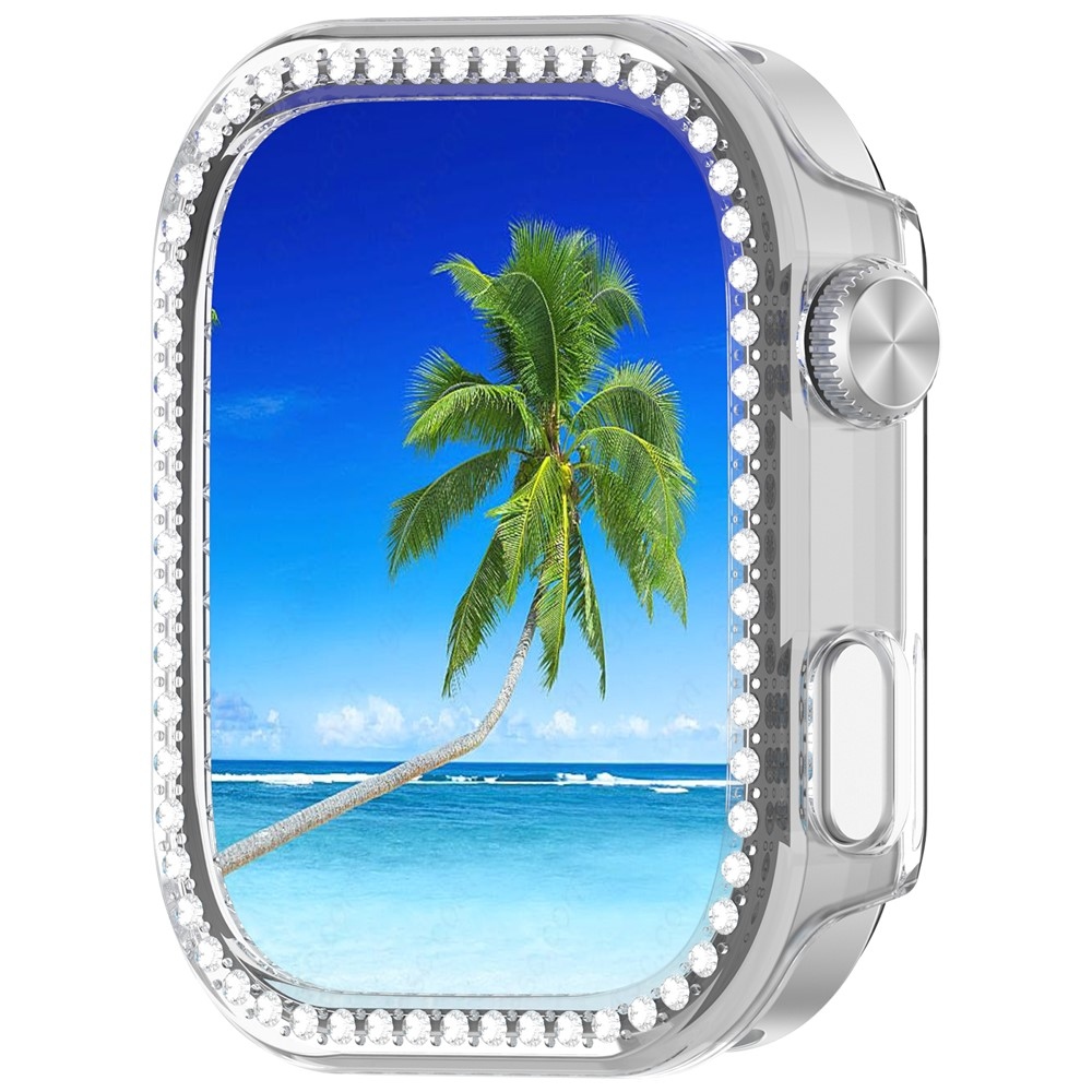 Decory plastové nasadzovacie puzdro s kamienkami na Xiaomi Redmi Watch 6 - priehľadné