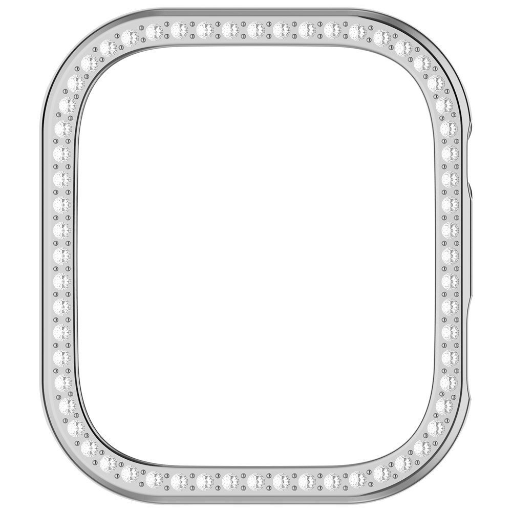 Decory plastové nasadzovacie puzdro s kamienkami na Xiaomi Redmi Watch 6 - strieborné