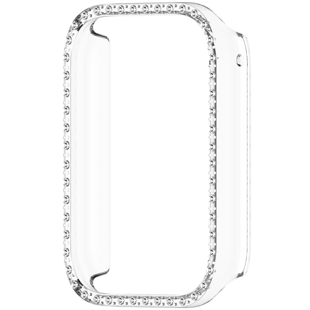 Decory plastové nasadzovacie puzdro s kamienkami na Xiaomi Smart Band 10 Pro - priehľadné