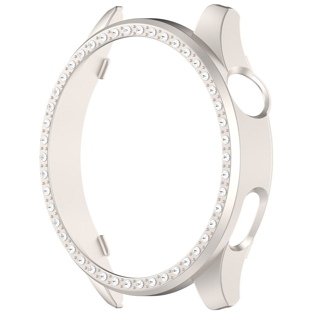 Decory plastové nasadzovacie puzdro s kamienkami na Xiaomi Watch 5 - béžové