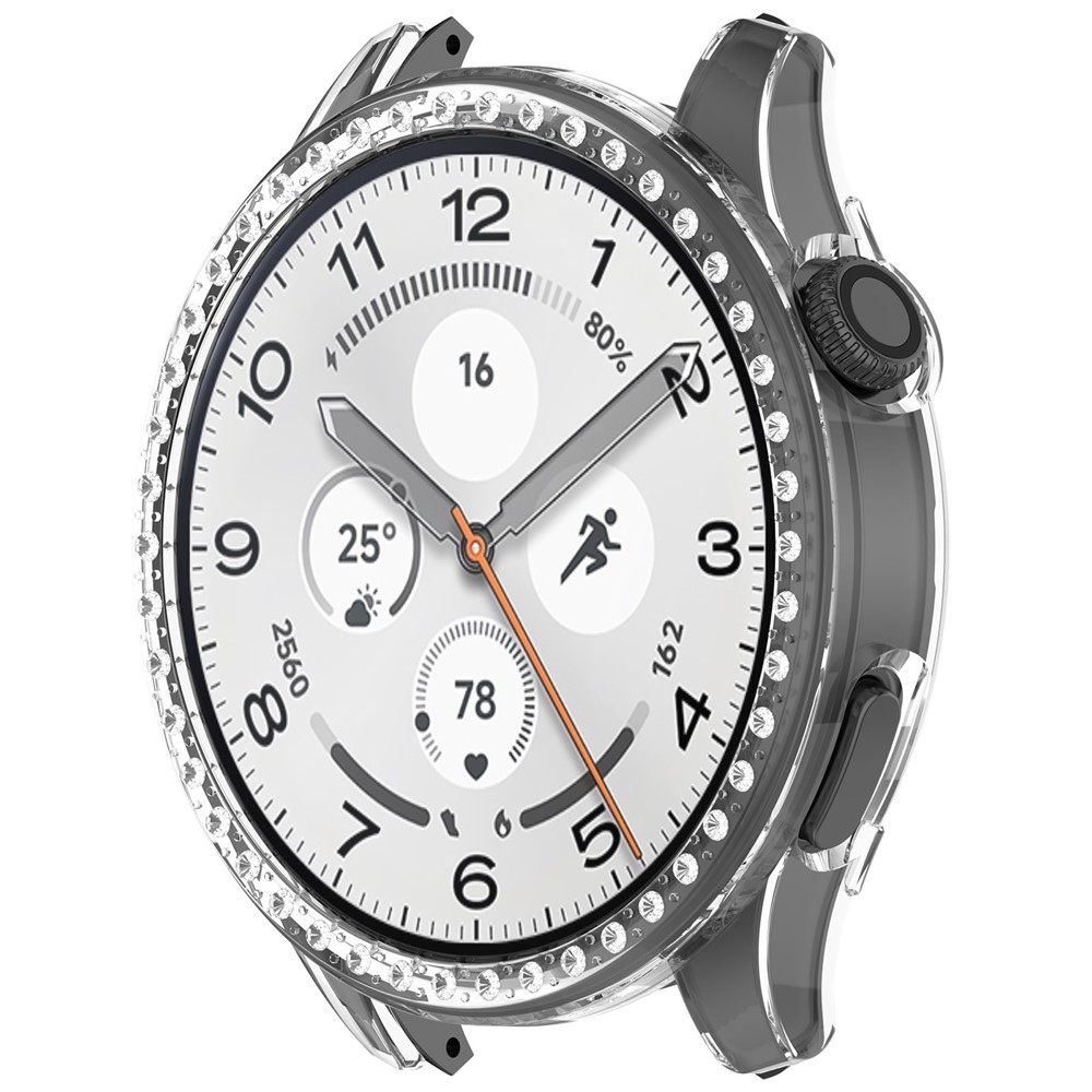 Decory plastové nasadzovacie puzdro s kamienkami na Xiaomi Watch 5 - priehľadné
