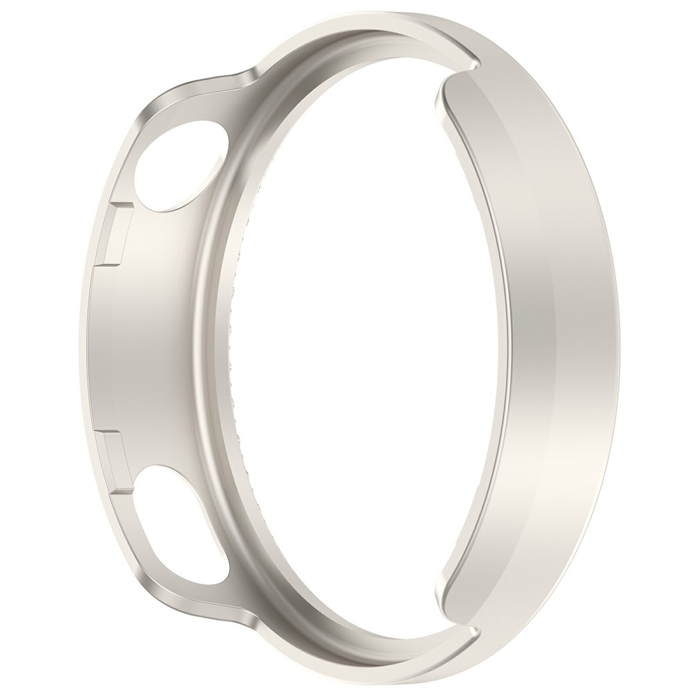 Decory plastové nasadzovacie puzdro s kamienkami na Xiaomi Watch S4 41mm - béžové