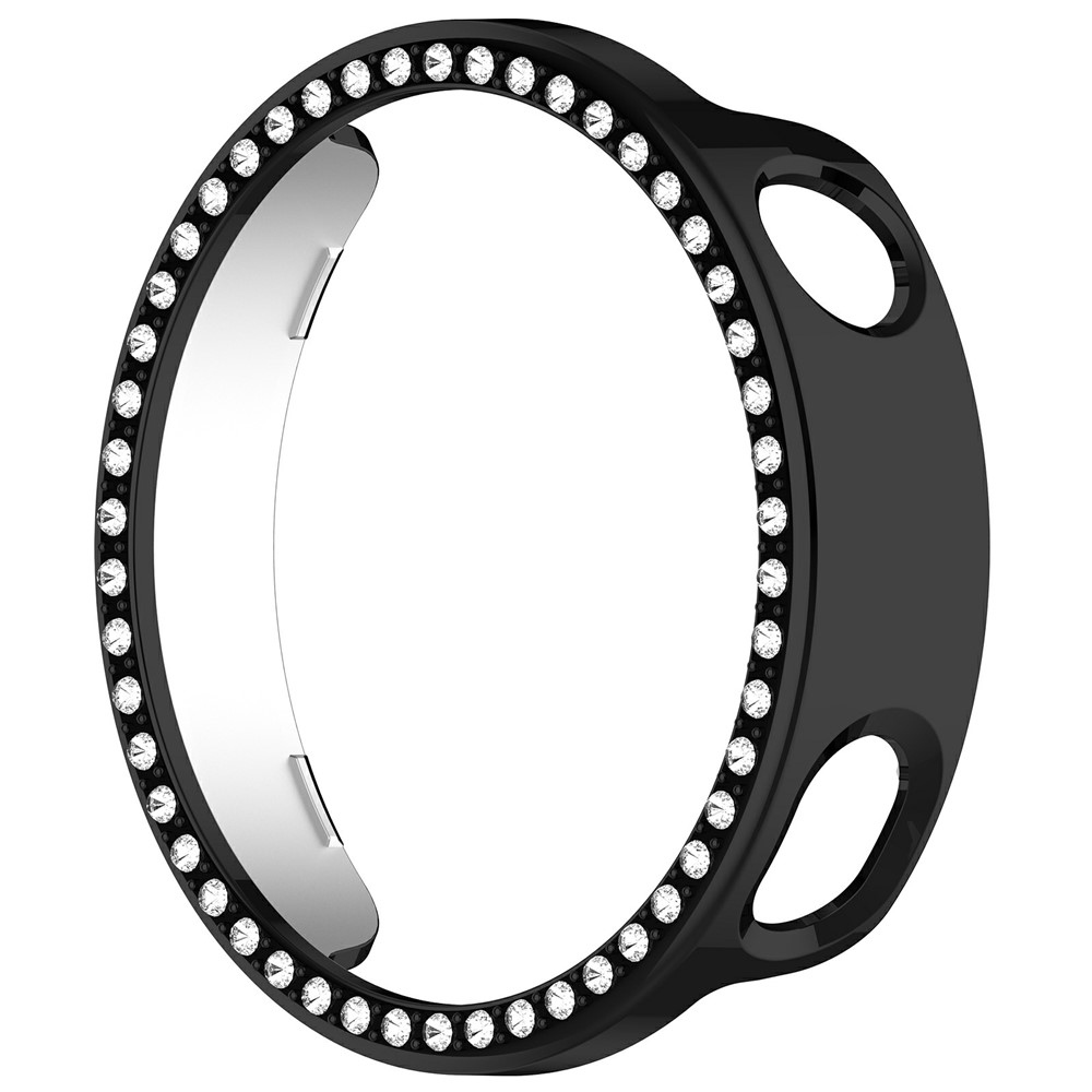 Decory plastové nasadzovacie puzdro s kamienkami na Xiaomi Watch S4 41mm - čierne