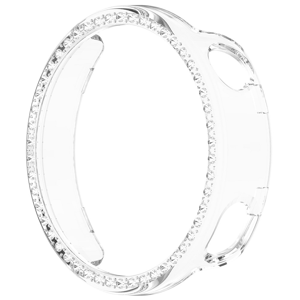 Decory plastové nasadzovacie puzdro s kamienkami na Xiaomi Watch S4 41mm - priehľadné
