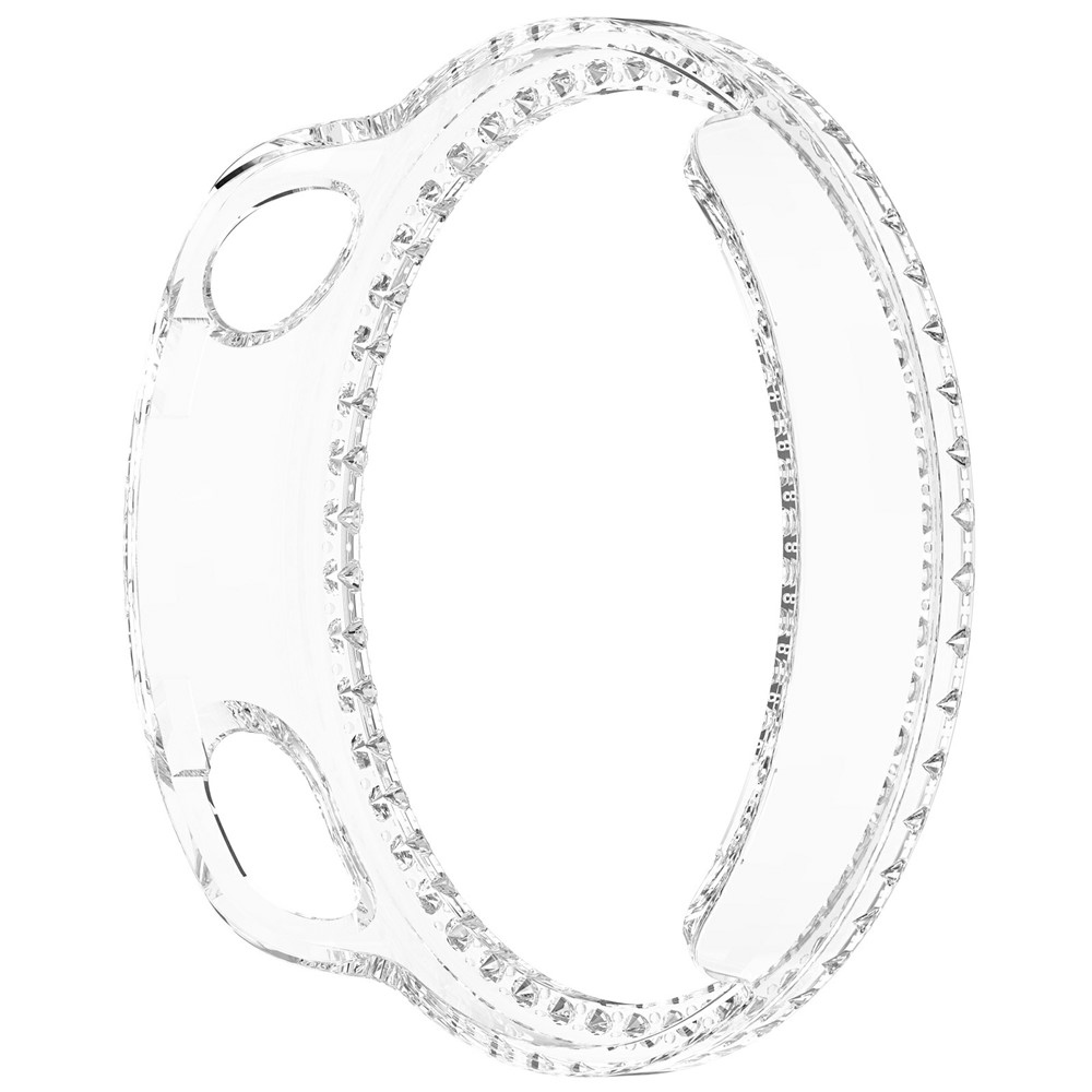 Decory plastové nasadzovacie puzdro s kamienkami na Xiaomi Watch S4 41mm - priehľadné
