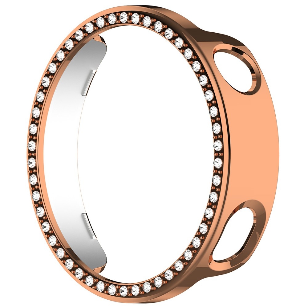 Decory plastové nasadzovacie puzdro s kamienkami na Xiaomi Watch S4 41mm - ružovozlaté