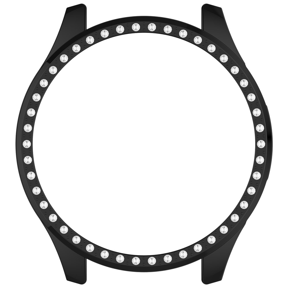 Decory plastové nasadzovacie puzdro s kamienkami na Xiaomi Watch S5 - čierne