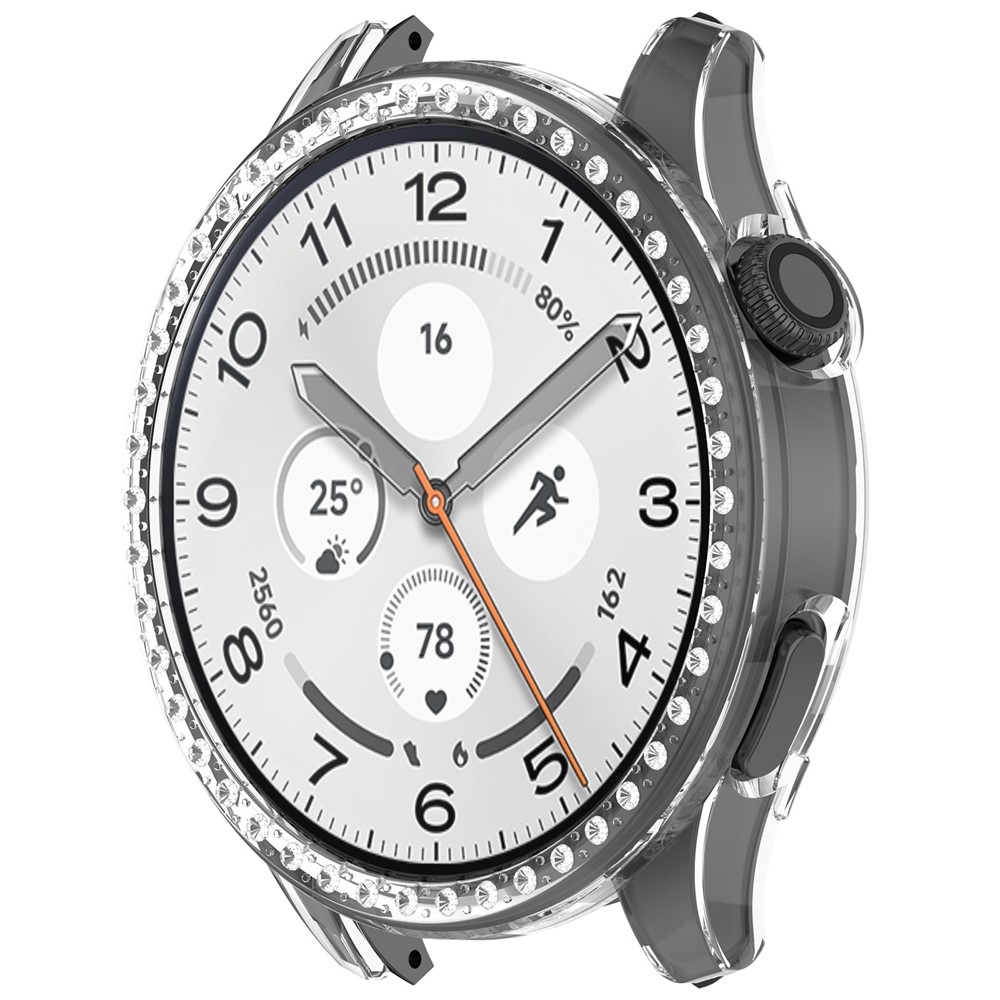 Decory plastové nasadzovacie puzdro s kamienkami na Xiaomi Watch S5 - priehľadné