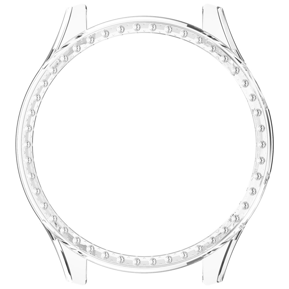 Decory plastové nasadzovacie puzdro s kamienkami na Xiaomi Watch S5 - priehľadné