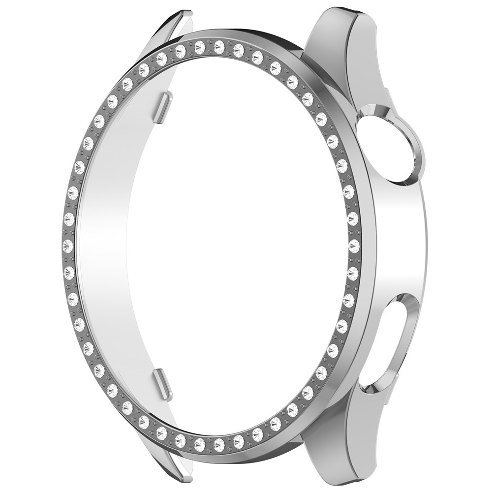 Decory plastové nasadzovacie puzdro s kamienkami na Xiaomi Watch S5 - strieborné