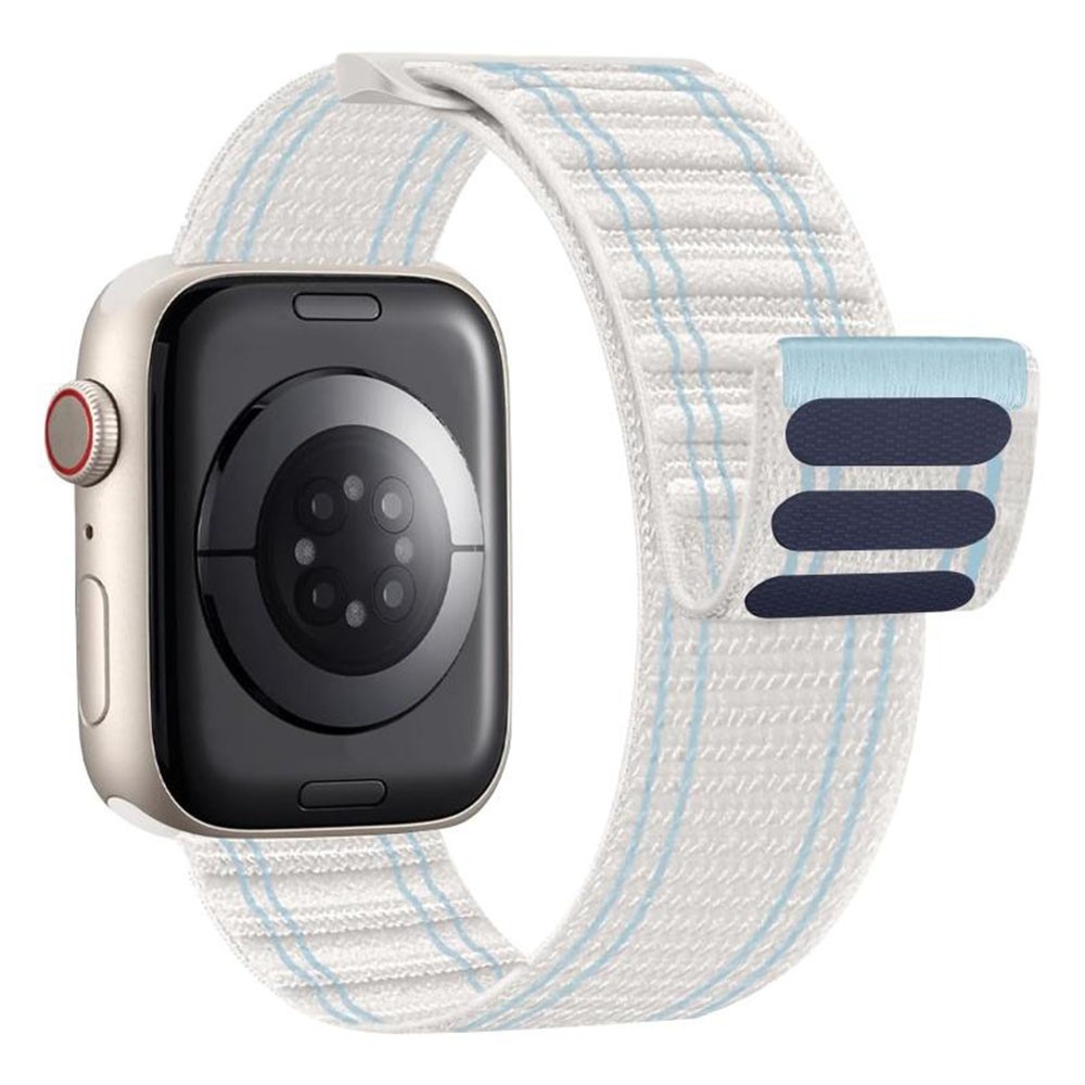 Delta nylonový remienok na Apple Watch 12/11/10 42mm/9/8/7 41mm - béžový/modrý