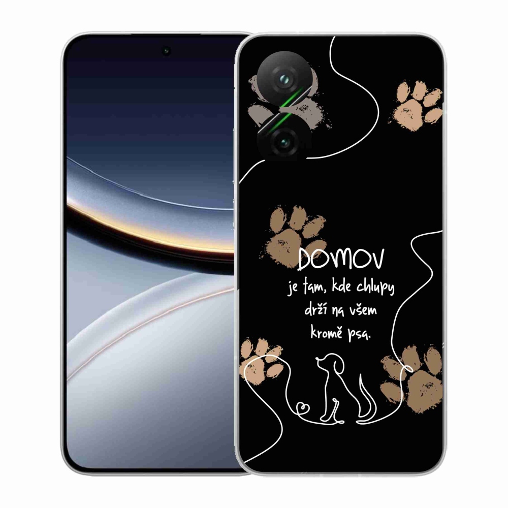 Gélový kryt mmCase na Xiaomi Poco F7 5G - psí motív čierne pozadie