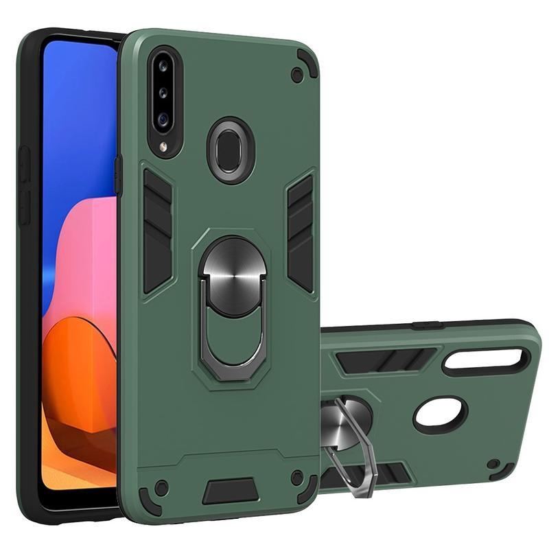 Detach odolný hybridný obal pre mobil Samsung Galaxy A20s - zelený