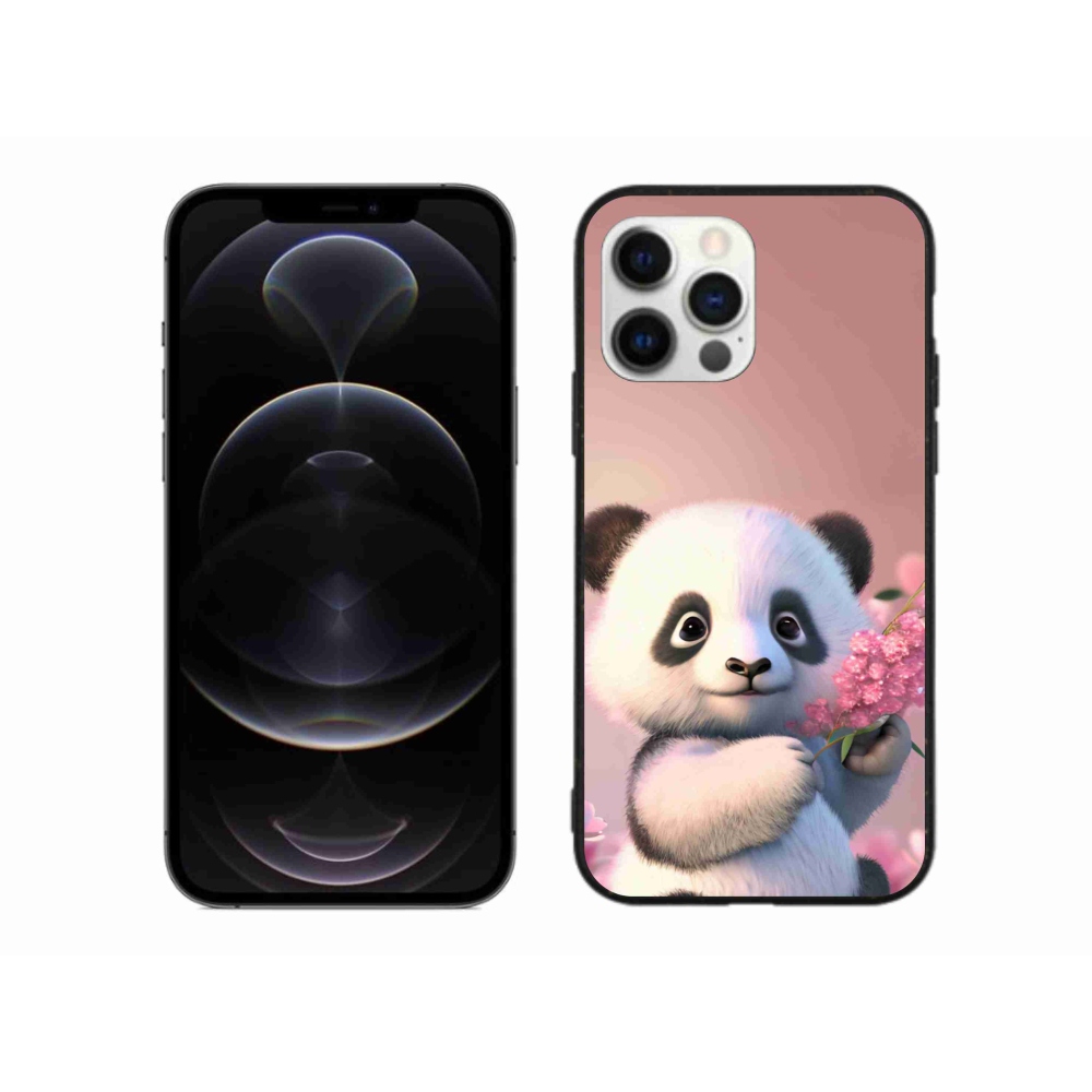 Gélový kryt mmCase na iPhone 12 Pro Max - roztomilá panda