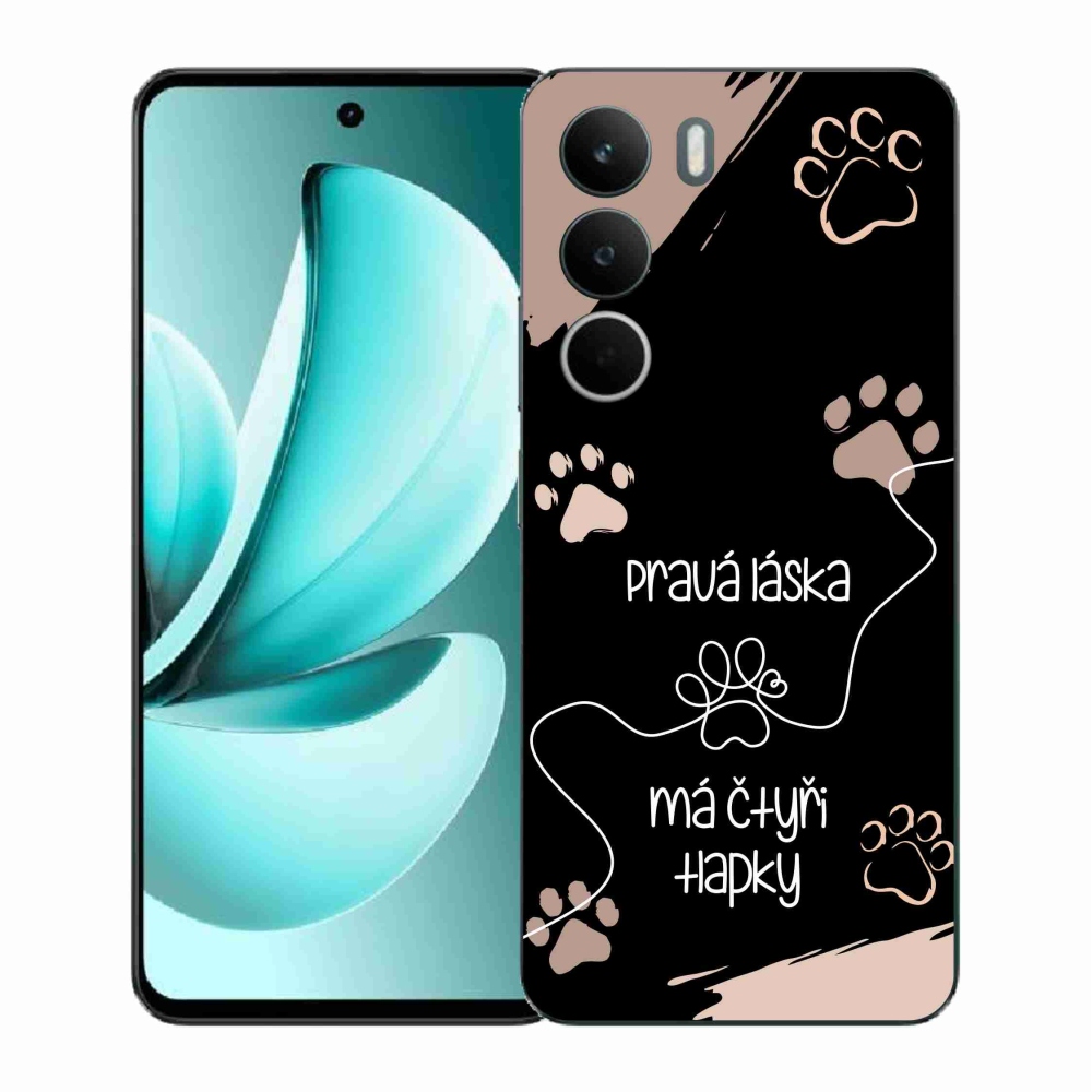 Gélový kryt mmCase na Realme C71 - psí motív 1 čierne pozadie