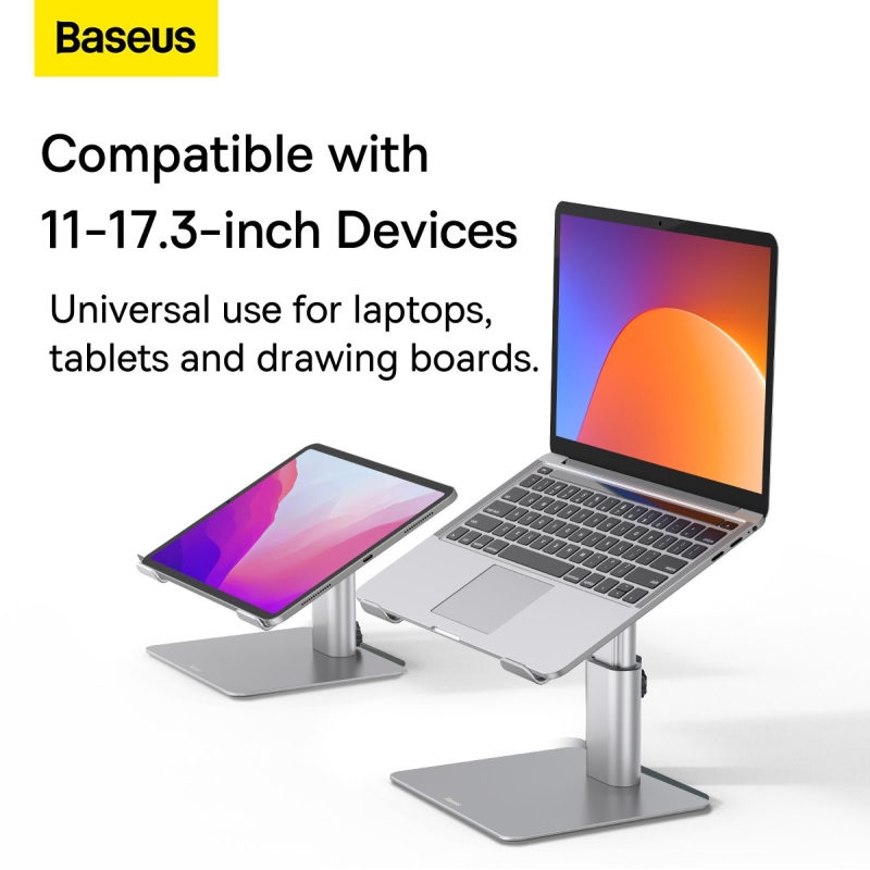 Baseus LUJS000012 Metal Adjustable Laptop Stand Silver