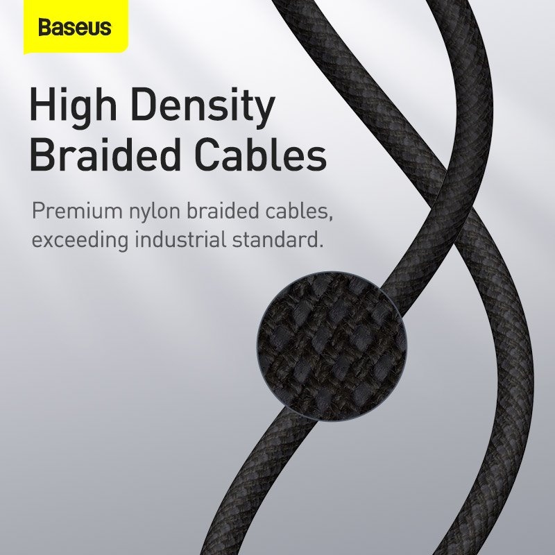 Baseus High Density Braided Series Fast Charging Dátový Kábel USB-C - Lighting 20W 1m Black