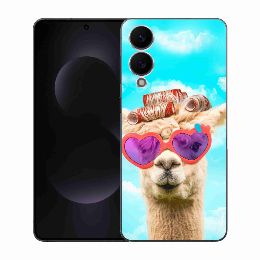 Gélový kryt mmCase na Samsung Galaxy S25 Edge - lama s okuliarmi