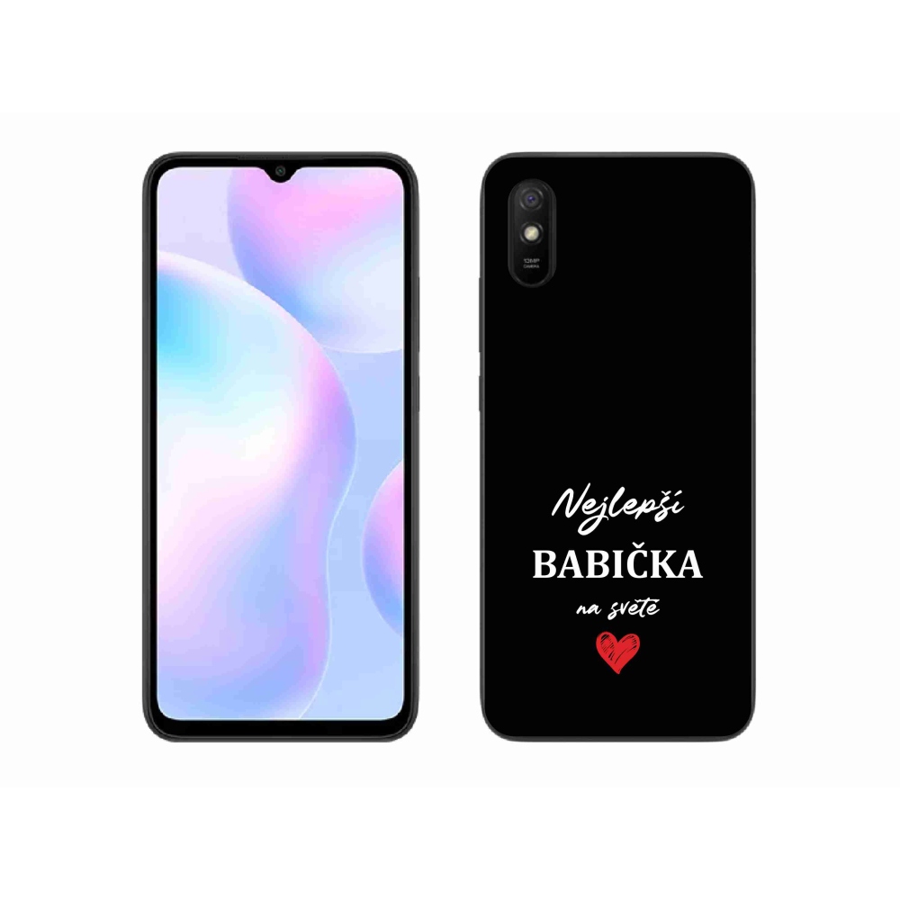 Gélový kryt mmCase na Xiaomi Redmi 9AT - najlepšia babička 1 čierne pozadie