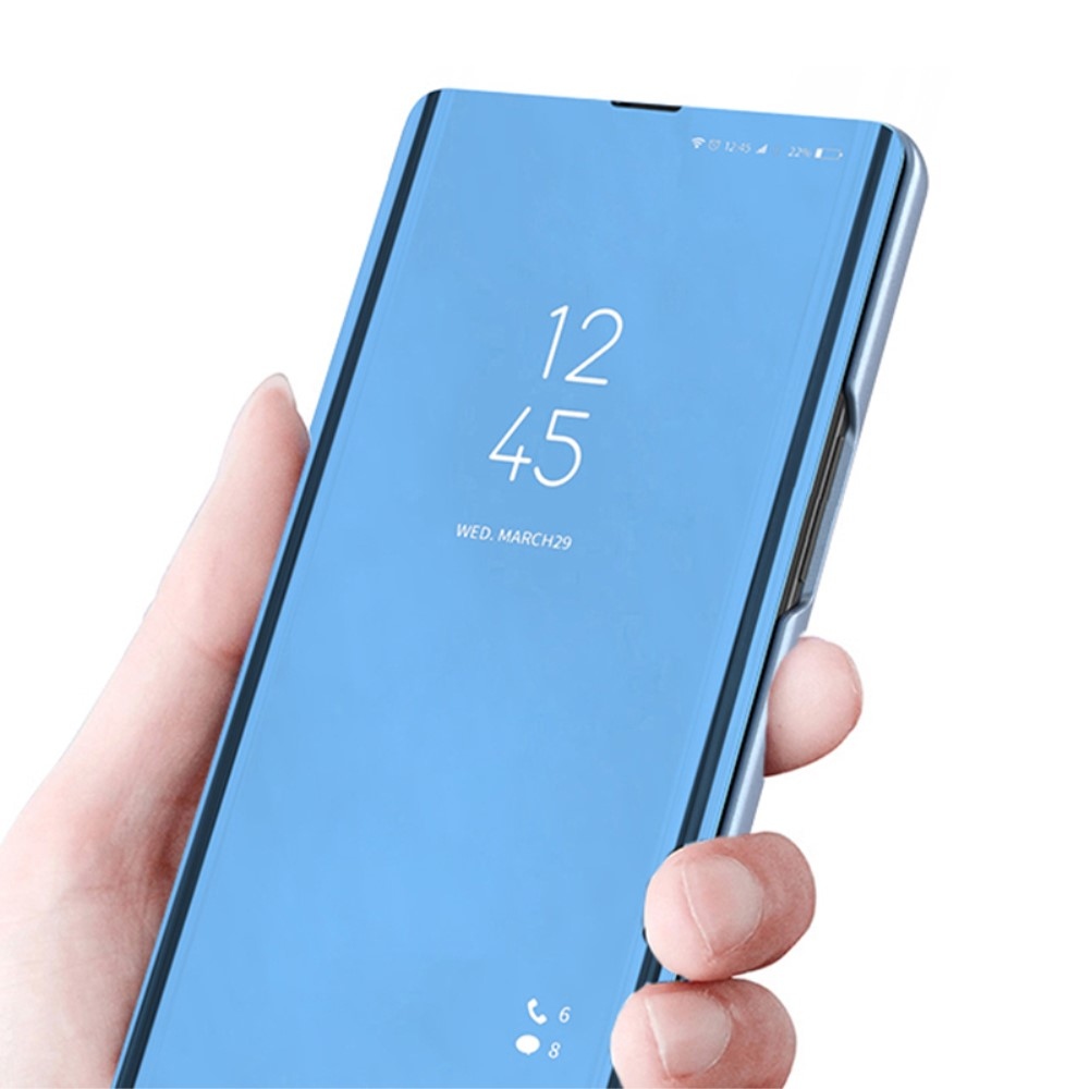 Clear zatvárací kryt s priehľadným predkom na Xiaomi 13T/13T Pro - modrý