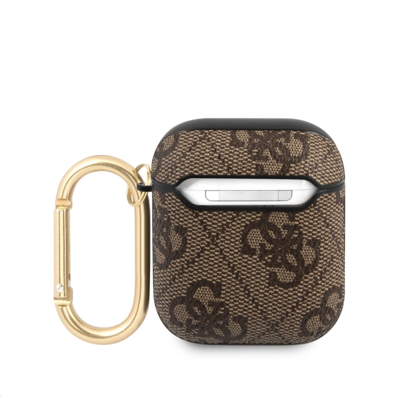 Guess 4G Script PC/PU Puzdro pre Airpods 1/2 Brown