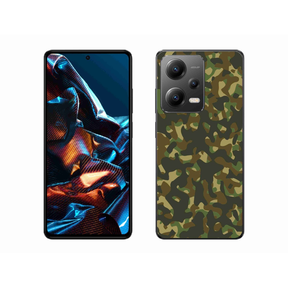 Gélový kryt mmCase na Xiaomi Redmi Note 12 Pre 5G - maskáčový vzor 1