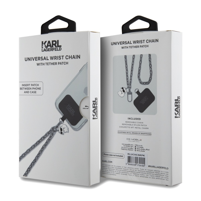 Karl Lagerfeld Univerzálny Popruh na Ruku Choupette Silver