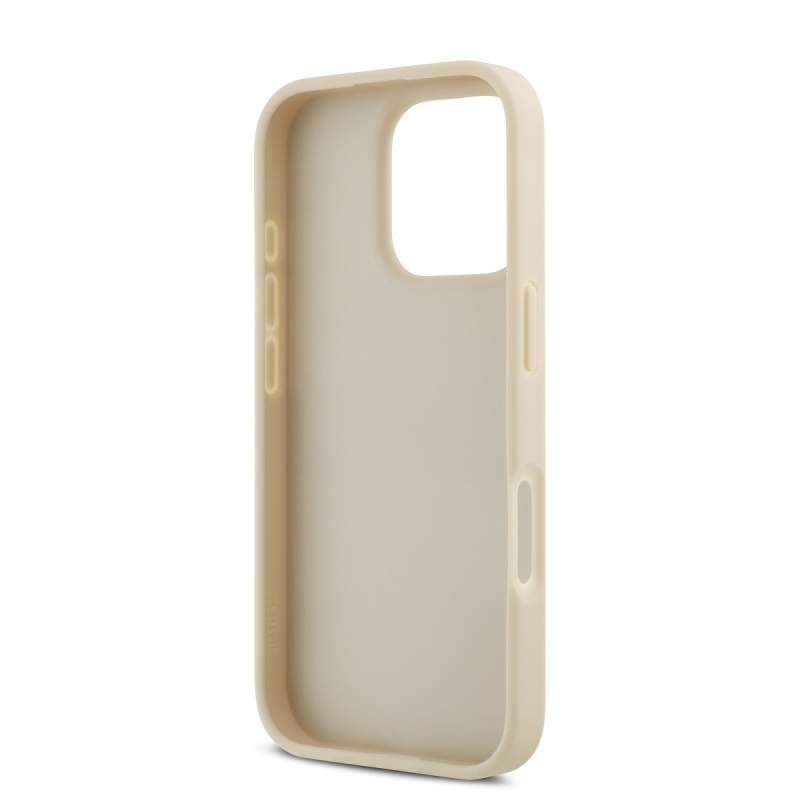DKNY PU Leather Repeat Pattern Tonal Stripe Zadný Kryt pre iPhone 16 Pro Max Pink