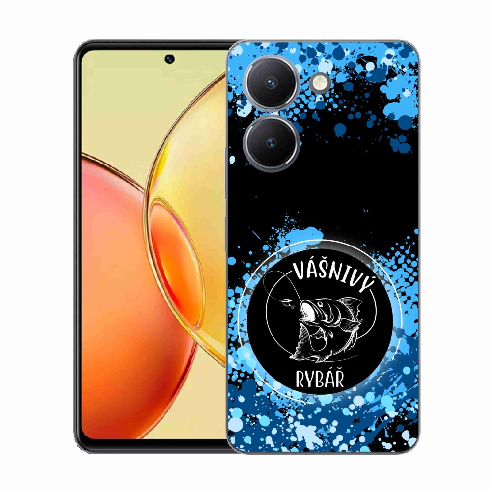 Gélový kryt mmCase na Vivo Y36 - vášnivý rybár čierne pozadie