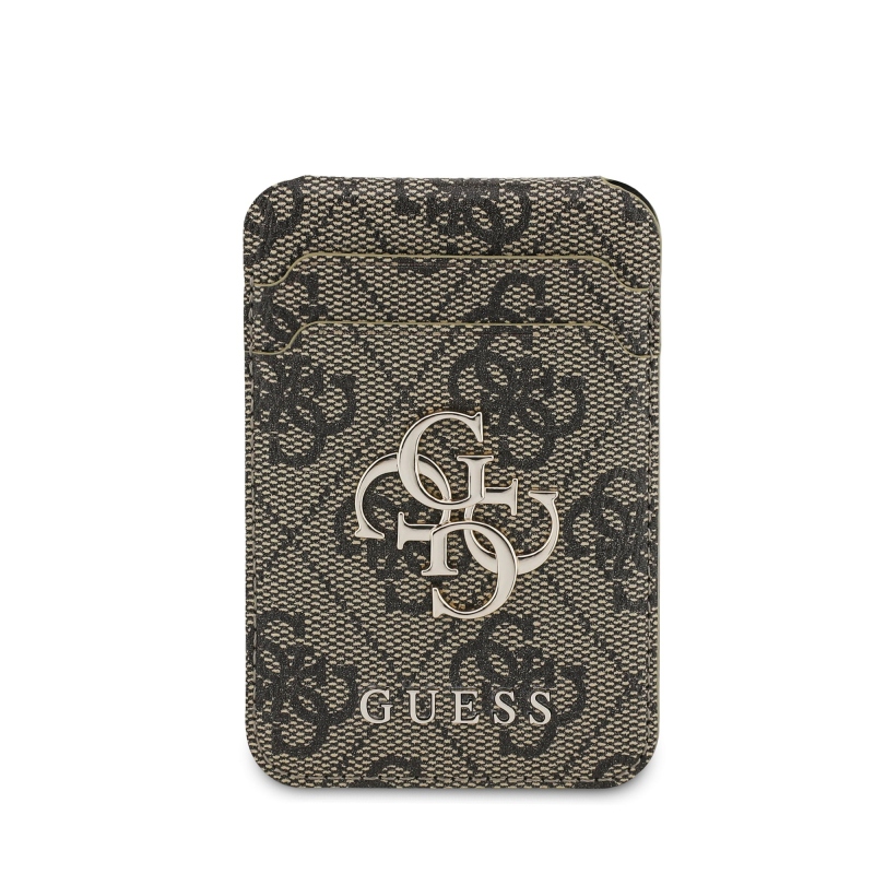 Guess 4G Metal Logo MagSafe Cardslot Peňaženka so Stojanom Brown
