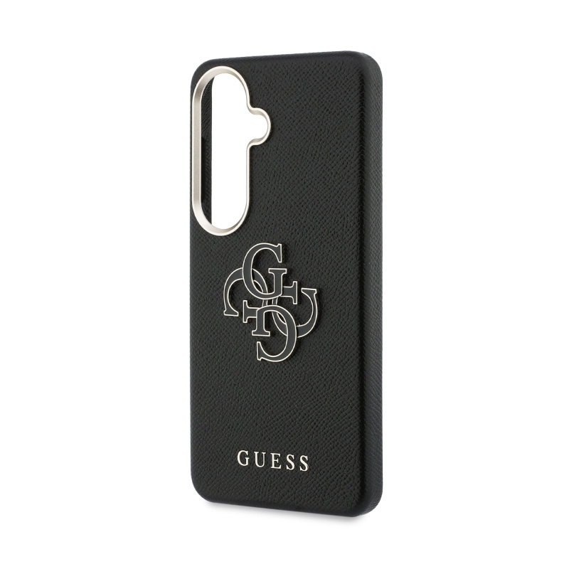 Guess PU 4G Resin Metal Logo Back Cover pre Samsung Galaxy S26+ Black