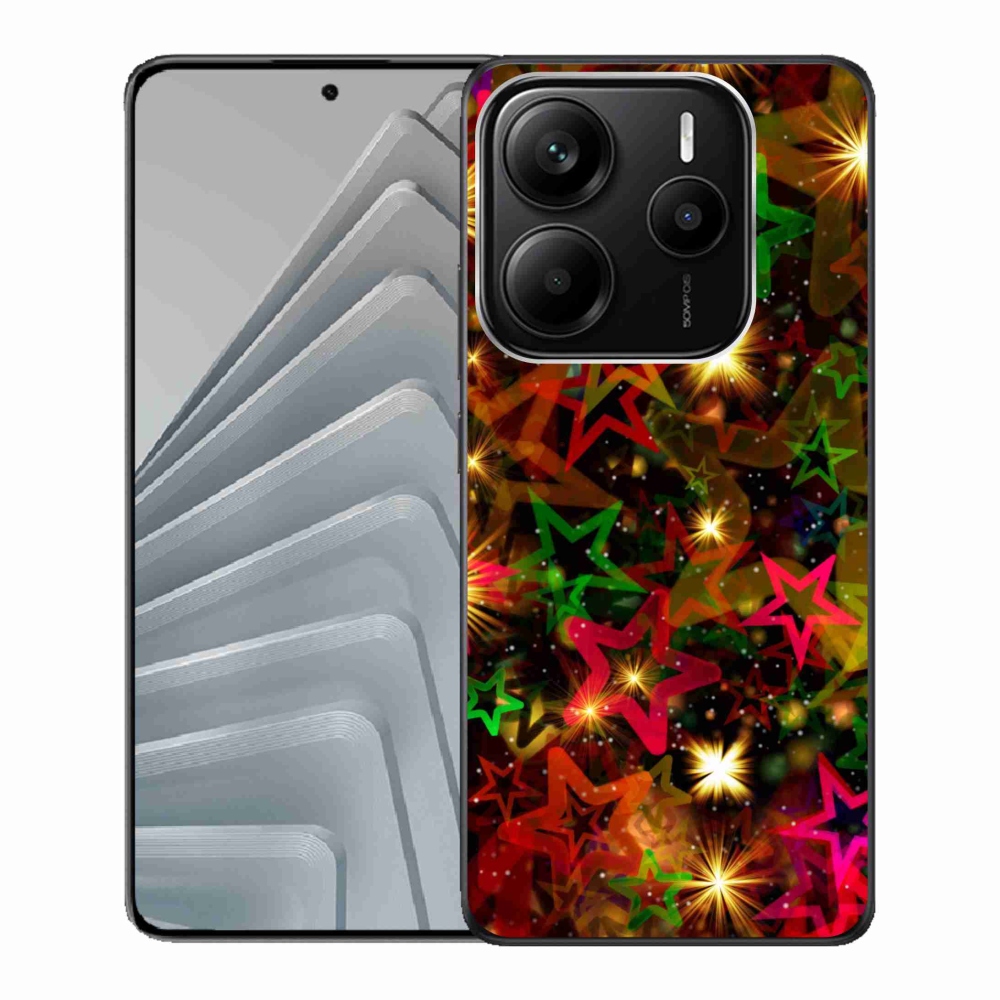 Gélový kryt mmCase na Xiaomi Redmi Note 14 5G - farebné hviezdičky