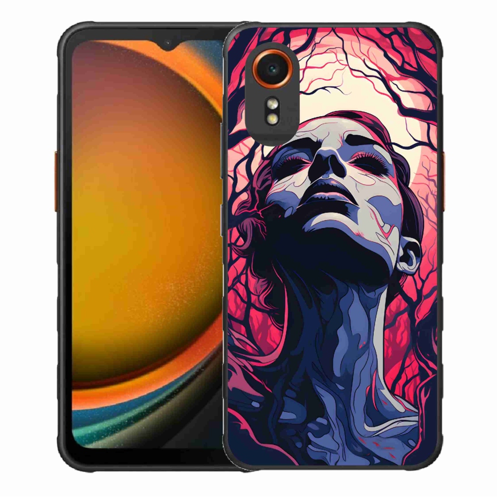 Gélový kryt mmCase na Samsung Galaxy Xcover 7 - abstraktná tvár