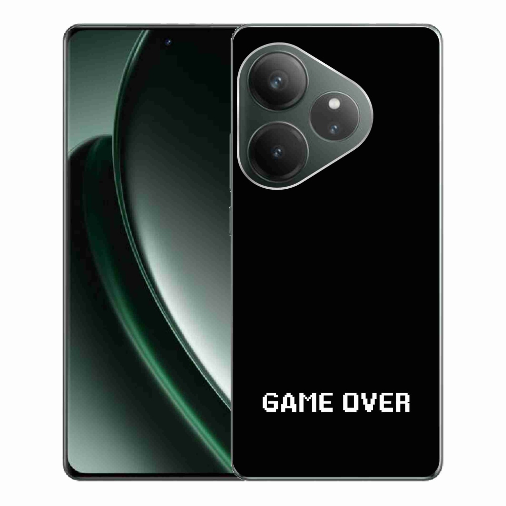 Gélový kryt mmCase na Realme GT 6 5G/GT 6T 5G - game over čierne pozadie