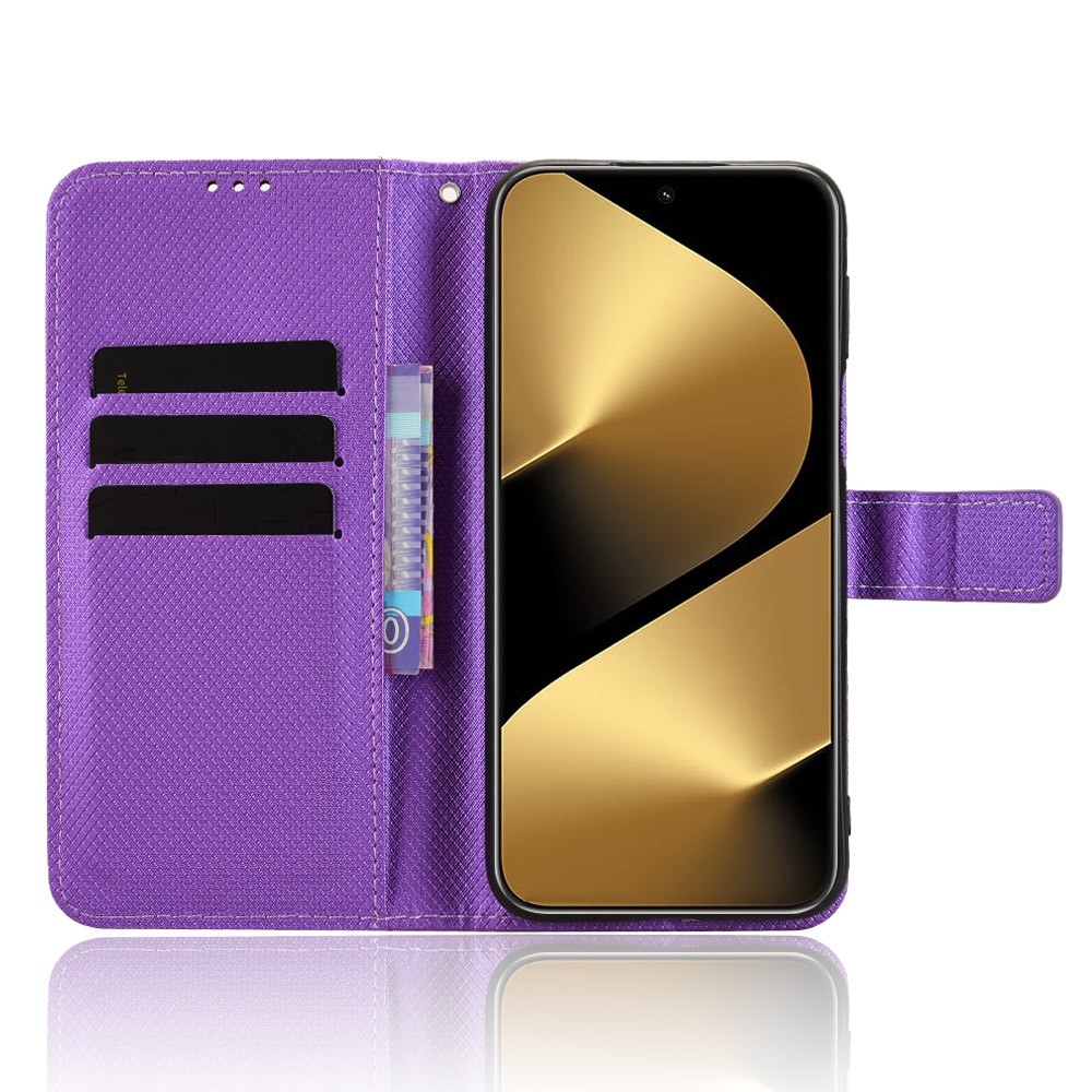 Diamond knižkové puzdro na Huawei Pura 80 Pro - fialové