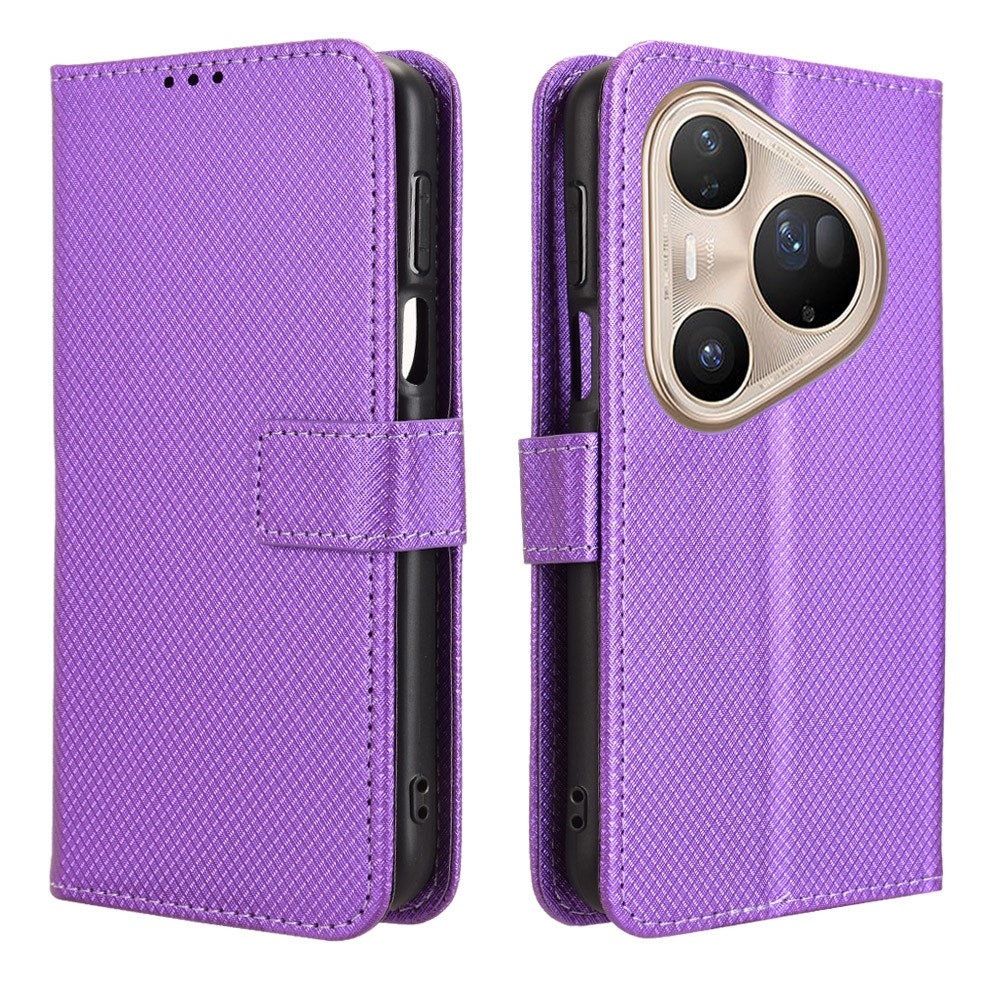 Diamond knižkové puzdro na Huawei Pura 80 Pro - fialové