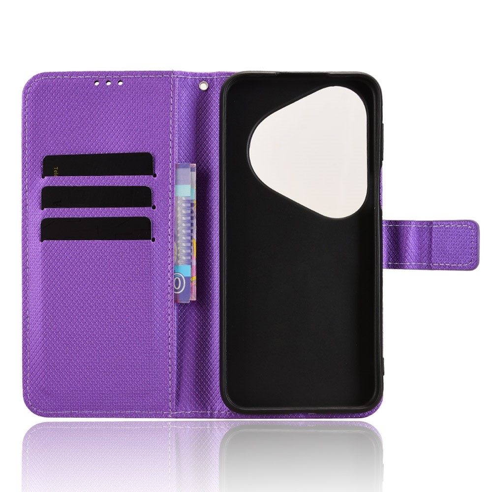 Diamond knižkové puzdro na Huawei Pura 80 Pro - fialové