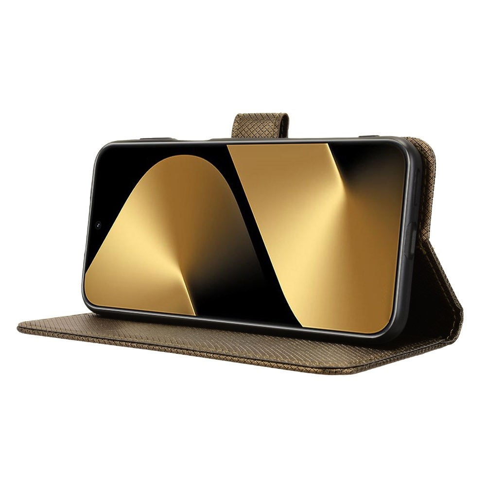 Diamond knižkové puzdro na Huawei Pura 80 Pro - hnedé