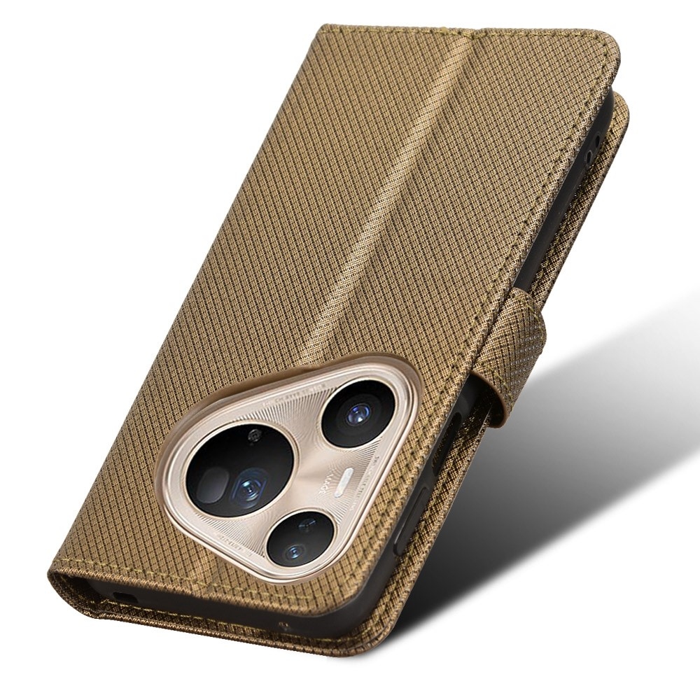 Diamond knižkové puzdro na Huawei Pura 80 Pro - hnedé