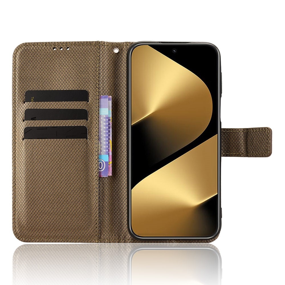 Diamond knižkové puzdro na Huawei Pura 80 Pro - hnedé