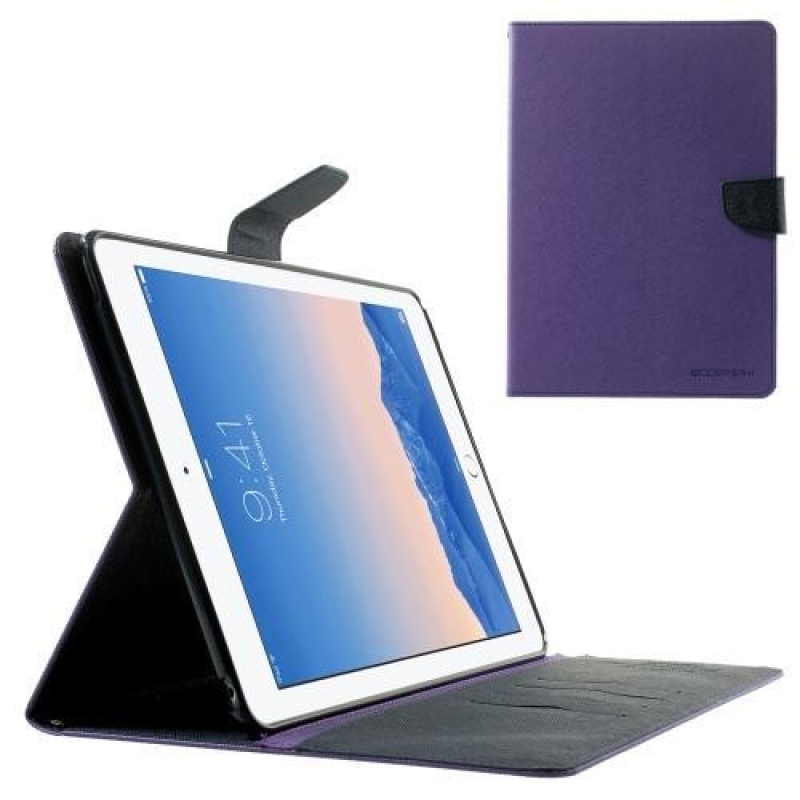 Diary PU kožené puzdro na iPad Air 2 - fialové