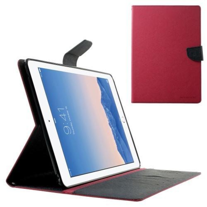 Diary PU kožené puzdro na iPad Air 2 - rose